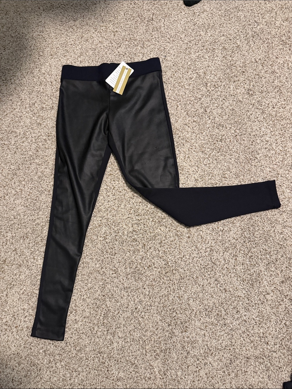 Women’s Matty M Faux-Leather Black Leggings